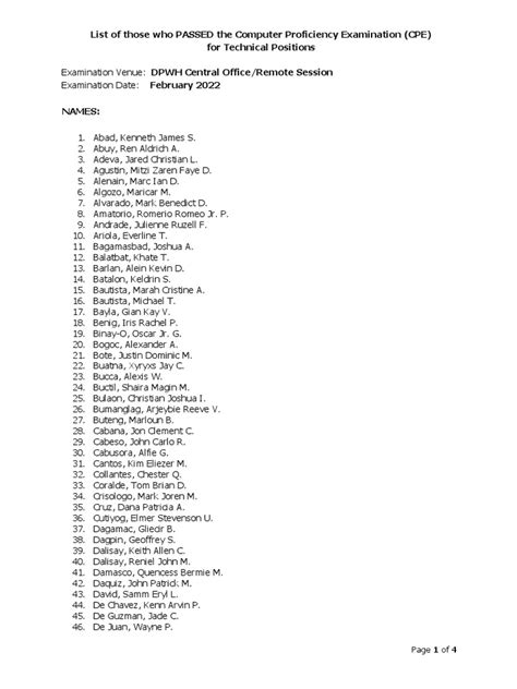 CPE For Technical Result Central Office February 2022 .